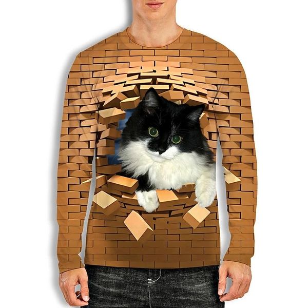 lazy 3d printed t-shirt visual impact party street style round neck high-quality long-sleeved graphic optical illusion plus size printing da, White;black
lazy 3d printed t-shirt visual impact party street style round neck high-quality long-sleeved graphic optical illusion plus size printing da, White;black