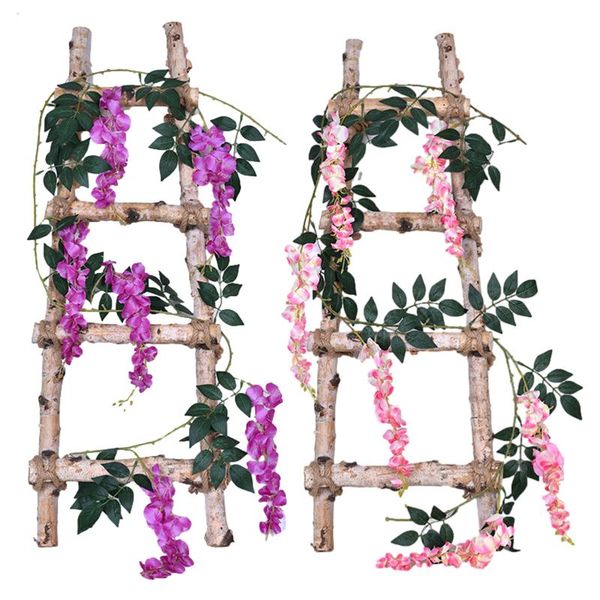 1.7m wisteria artificial flower vine wreath wedding arch decoration fake plant leaf rattan trailing ivy wall decorative flowers & wreaths
1.7m wisteria artificial flower vine wreath wedding arch decoration fake plant leaf rattan trailing ivy wall decorative flowers & wreaths