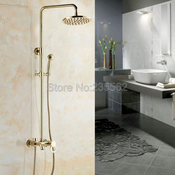 polished gold bathroom rain shower faucet set wall mounted single handle mixer tap w/ 8 inch head lgf402 sets
polished gold bathroom rain shower faucet set wall mounted single handle mixer tap w/ 8 inch head lgf402 sets