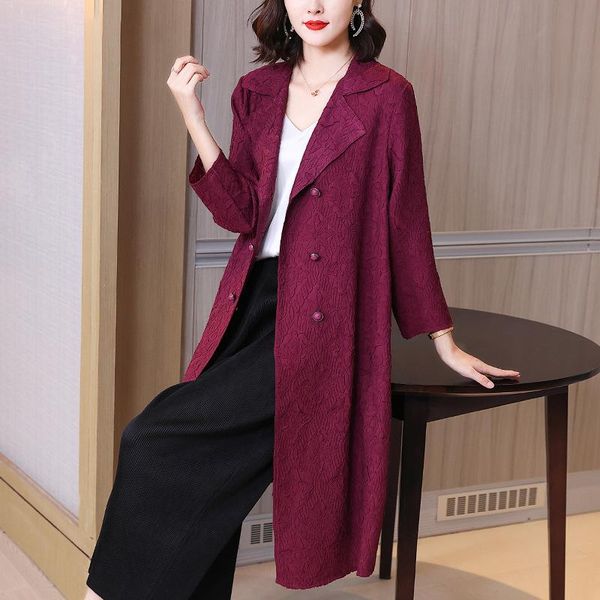 women's trench coats 2022 spring high-end embroidery mother windbreaker miyake pleated temperament red wedding dress plus size folda ja, Tan;black
women's trench coats 2022 spring high-end embroidery mother windbreaker miyake pleated temperament red wedding dress plus size folda ja, Tan;black