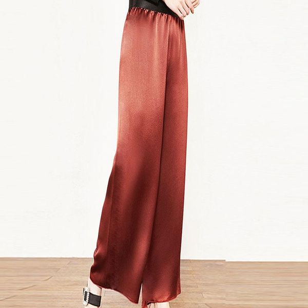 women's pants & capris luxury japan three acetate satin silky silk wide leg straight trousers female summer elastic waist high-waisted, Black;white
women's pants & capris luxury japan three acetate satin silky silk wide leg straight trousers female summer elastic waist high-waisted, Black;white
