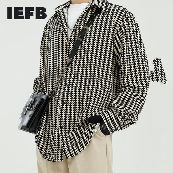 iefb men's shirt long sleeve spring print casual blouse camisa masculina fashion striped loose single breast y6187 210524, White;black
iefb men's shirt long sleeve spring print casual blouse camisa masculina fashion striped loose single breast y6187 210524, White;black