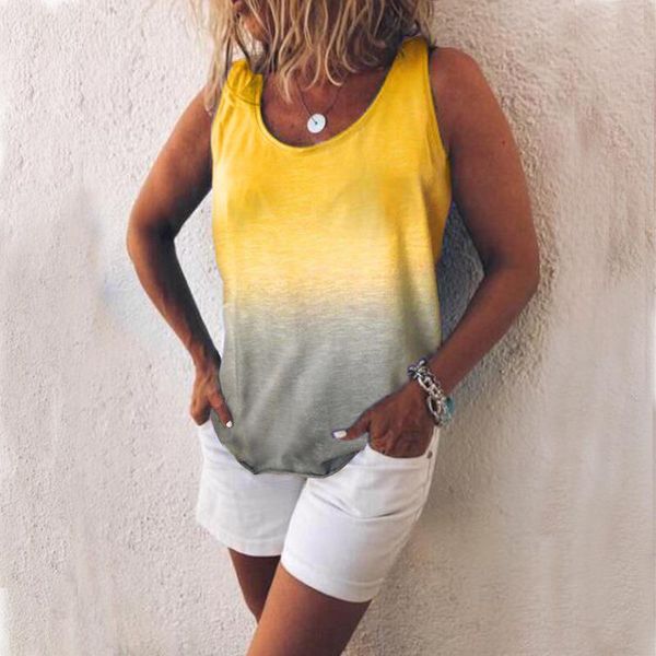 summer casual o neck sleeveless women t shirts tie gradient printing tee plus size s 5xl 7colors wdc4490, White
summer casual o neck sleeveless women t shirts tie gradient printing tee plus size s 5xl 7colors wdc4490, White