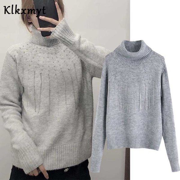 klkxmyt za turtleneck sweater women fashion tassel with diamonds vintage long sleeve female pullovers chic 210527, White;black
klkxmyt za turtleneck sweater women fashion tassel with diamonds vintage long sleeve female pullovers chic 210527, White;black