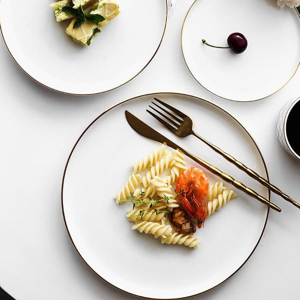 dishes & plates brief noridc round ceramic plate solid gold edge porcelain glaze dinner western steak cake dessert tray snack 1294
dishes & plates brief noridc round ceramic plate solid gold edge porcelain glaze dinner western steak cake dessert tray snack 1294