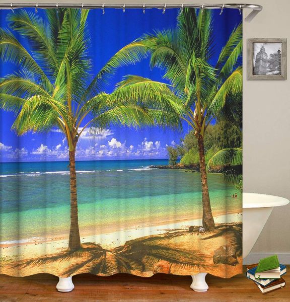 beach coconut tree shadow blue sky white clouds privacy protection, color printing decoration shower curtain
beach coconut tree shadow blue sky white clouds privacy protection, color printing decoration shower curtain