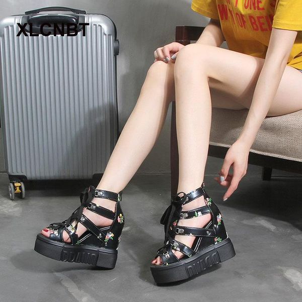sandals summer roman sandal high heels color matching cross-strap shoes women with 12cm wedge leisure wedges, Black
sandals summer roman sandal high heels color matching cross-strap shoes women with 12cm wedge leisure wedges, Black