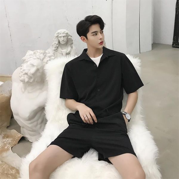 men's tracksuits suit short-sleeved one-piece shorts city youth hair stylist dark korean version loose overalls in large size, Gray
men's tracksuits suit short-sleeved one-piece shorts city youth hair stylist dark korean version loose overalls in large size, Gray