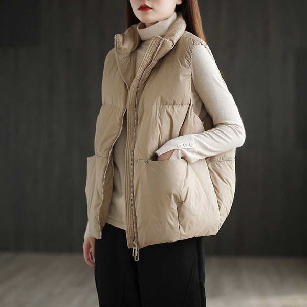women's vests geskeey winter fall loose duck down for women stand collar waistcoat vest zipper sleeveless body warmer female jacket, Black;white
women's vests geskeey winter fall loose duck down for women stand collar waistcoat vest zipper sleeveless body warmer female jacket, Black;white