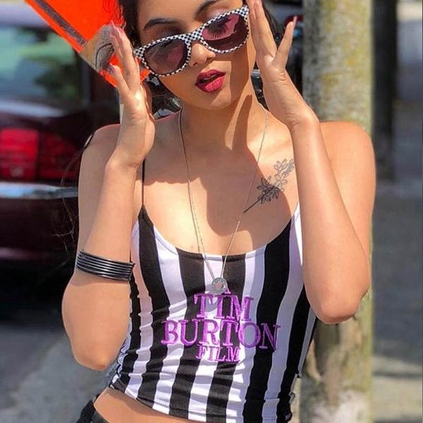 women's tanks & camis letter embroidery women crop 2021 summer sleeveless skinny stripe camisoles tim woman clothes, White
women's tanks & camis letter embroidery women crop 2021 summer sleeveless skinny stripe camisoles tim woman clothes, White