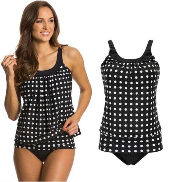 women's swimwear swimsuit plus size sports tankini bikini one piece soild polka dot boyshorts women, White;black
women's swimwear swimsuit plus size sports tankini bikini one piece soild polka dot boyshorts women, White;black