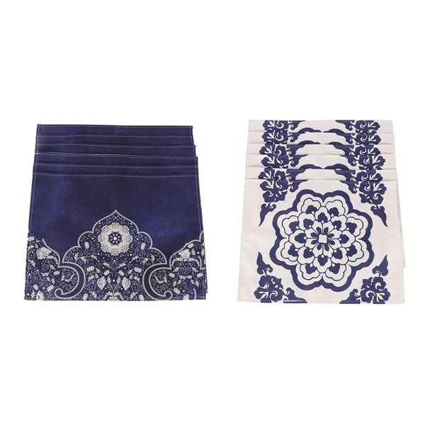 mats & pads 12 pcs blue/flowers pattern placemat coasters cup dish glass table mat insulation pad kitchen accessories decoration
mats & pads 12 pcs blue/flowers pattern placemat coasters cup dish glass table mat insulation pad kitchen accessories decoration
