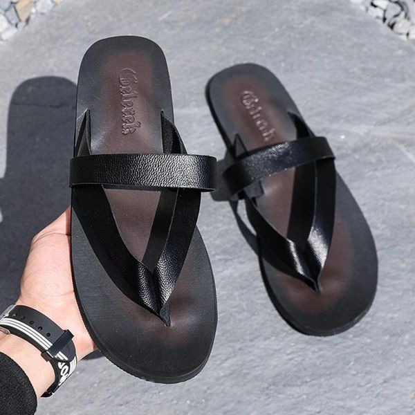 slippers 2021 fahion mens black white men casual shoes beach flats brown leather summer flip flops male big size 39-47
slippers 2021 fahion mens black white men casual shoes beach flats brown leather summer flip flops male big size 39-47
