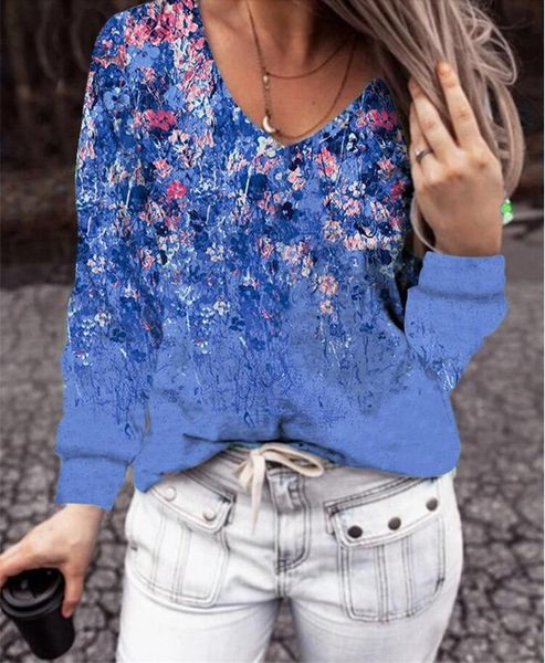 women's blouses & shirts 2021 autumn women v-neck loose long sleeve temperament commuter floral print pullover ladies plus size blouse, White
women's blouses & shirts 2021 autumn women v-neck loose long sleeve temperament commuter floral print pullover ladies plus size blouse, White