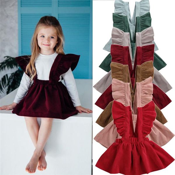 skirts toddler born kids ruffle sleeve straps corduroy cute outfits solid color baby girl high waist tutu skirt 1-6 years, Blue
skirts toddler born kids ruffle sleeve straps corduroy cute outfits solid color baby girl high waist tutu skirt 1-6 years, Blue
