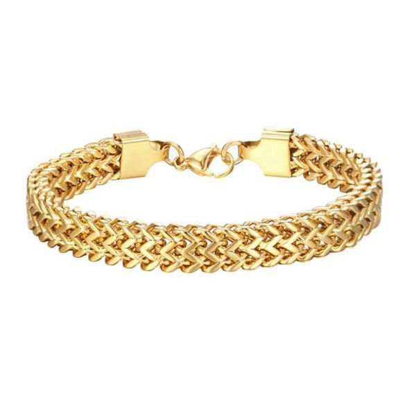 link, chain stainless steel men women punk rock gold fashion heavy bracelet bangle jewelry gift for him, Black
link, chain stainless steel men women punk rock gold fashion heavy bracelet bangle jewelry gift for him, Black