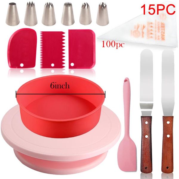 15pcs/set plastic cake turntable rotating dough knife decorating cream cakes stand rotary table diy pan baking tool & pastry tools
15pcs/set plastic cake turntable rotating dough knife decorating cream cakes stand rotary table diy pan baking tool & pastry tools