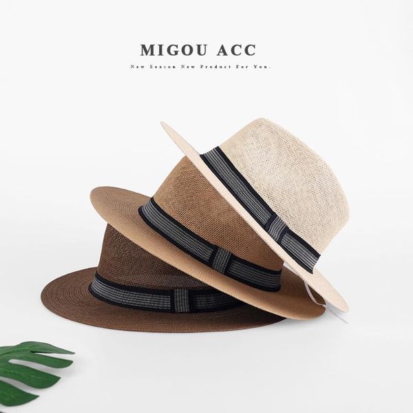 vintage panama hat men straw fedora male sunhat women summer beach sun visor cap chapeau cool jazz trilby sombrero wide brim hats, Blue;gray 
vintage panama hat men straw fedora male sunhat women summer beach sun visor cap chapeau cool jazz trilby sombrero wide brim hats, Blue;gray