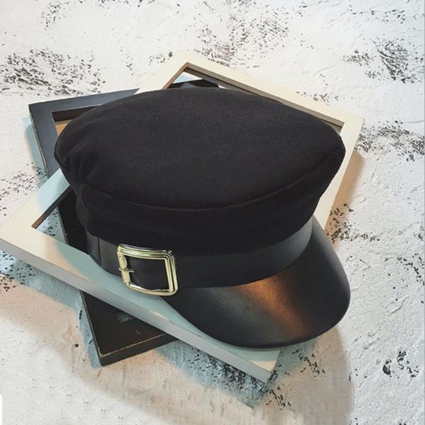 beanies fashion black military hat autumn winter wool pu leather patchwork sboy caps for women england style cap
beanies fashion black military hat autumn winter wool pu leather patchwork sboy caps for women england style cap