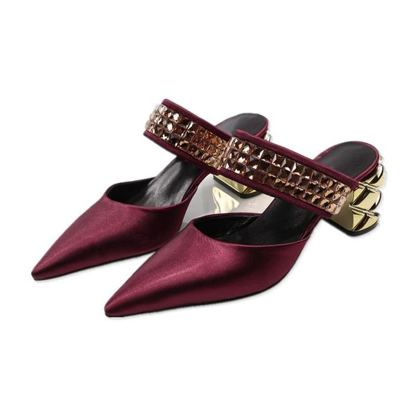 slippers women mules natural silk square heel genuine single shoes wedding cocktail party lady sparkle diamond golden 6.5cm, Black
slippers women mules natural silk square heel genuine single shoes wedding cocktail party lady sparkle diamond golden 6.5cm, Black
