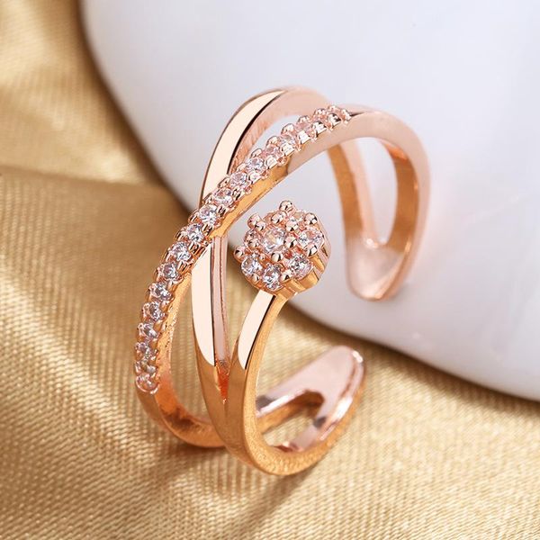 wedding rings fashion x-cross rose gold shiny crystal zircon stone stud simple style female romantic open ring jewelry gifts, Slivery;golden
wedding rings fashion x-cross rose gold shiny crystal zircon stone stud simple style female romantic open ring jewelry gifts, Slivery;golden