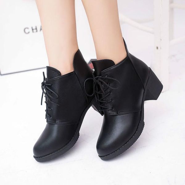 winter boots, english lace women's thick round toe high-heeled barefoot boots. boots, Black
winter boots, english lace women's thick round toe high-heeled barefoot boots. boots, Black