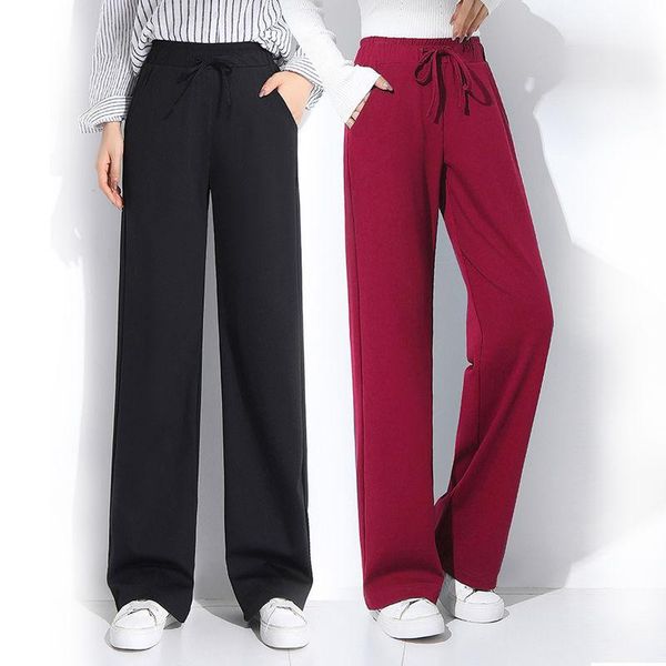 women's pants & capris women spring and summer casual baggy straight trousers pantalones de mujer, Black;white
women's pants & capris women spring and summer casual baggy straight trousers pantalones de mujer, Black;white