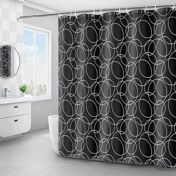 shower curtains black circle bath curtain thick waterproof bathtub with hooks polyester fabric bathroom products
shower curtains black circle bath curtain thick waterproof bathtub with hooks polyester fabric bathroom products