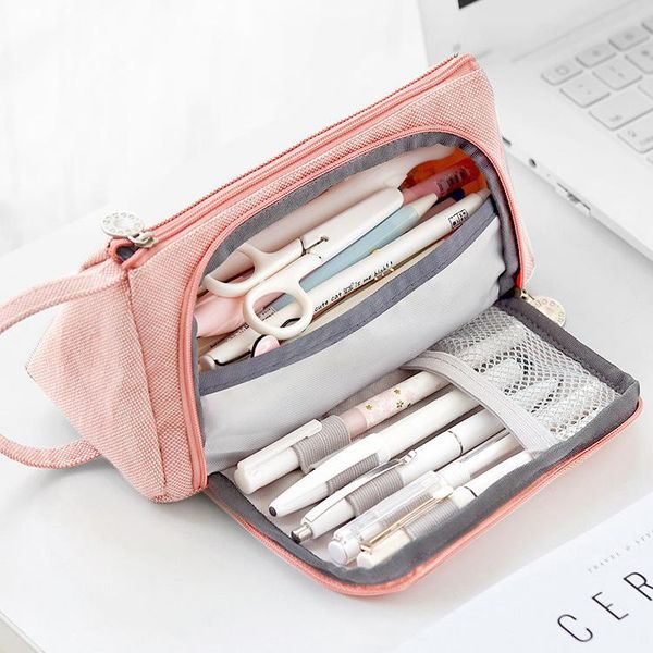 korea simple creative kawaii pencil case canvas multi-layer large capacity stationery bag student box cosmetic bags
korea simple creative kawaii pencil case canvas multi-layer large capacity stationery bag student box cosmetic bags