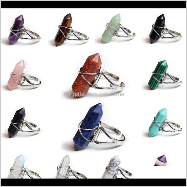 solitaire ring jewelry drop delivery 2021 hexagonal prism gemstone rock natural crystal quartz healing point chakra stone charms opening rin, Golden;silver
solitaire ring jewelry drop delivery 2021 hexagonal prism gemstone rock natural crystal quartz healing point chakra stone charms opening rin, Golden;silver