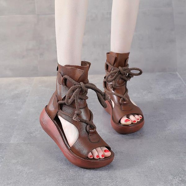 sandals women's summer high-heeled suede leather shoes high-wedge thick-soled fish mouth, Black
sandals women's summer high-heeled suede leather shoes high-wedge thick-soled fish mouth, Black