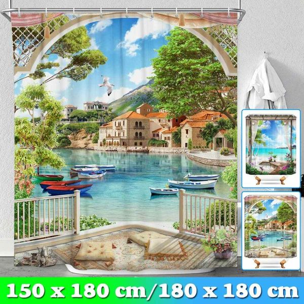 mediterranean sea gulf style printing shower curtain waterproof polyester non-slip home bathroom decor with hooks curtains
mediterranean sea gulf style printing shower curtain waterproof polyester non-slip home bathroom decor with hooks curtains