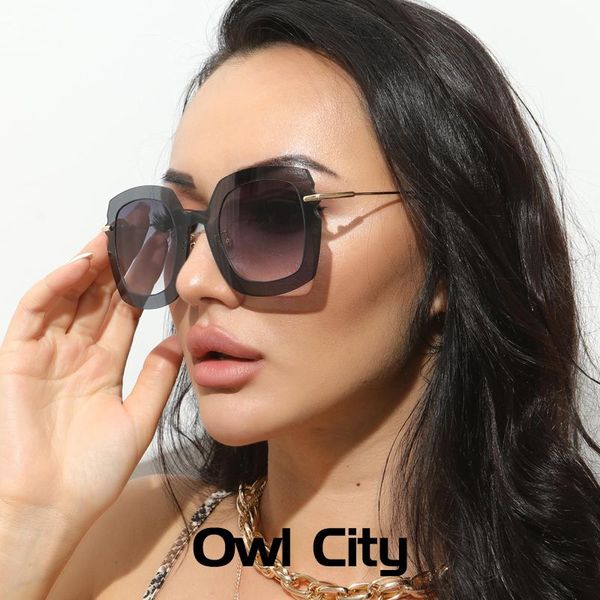 sunglasses fashion square women grey gradient men shades glasses acrylic lens brand metal frames trend personality eyewear, White;black
sunglasses fashion square women grey gradient men shades glasses acrylic lens brand metal frames trend personality eyewear, White;black