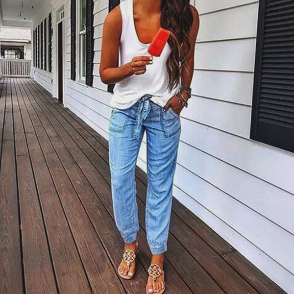 women jeans spring and autumn stripe solid color leisure girl appointment bow-knot sashes loose pants harajuku fashion patchwork jeans, Blue
women jeans spring and autumn stripe solid color leisure girl appointment bow-knot sashes loose pants harajuku fashion patchwork jeans, Blue