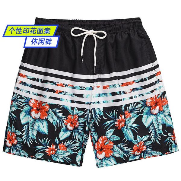 #7401 men's beach short homme hawaiian loose casual shorts men summer printed holiday travel masculino, White;black
#7401 men's beach short homme hawaiian loose casual shorts men summer printed holiday travel masculino, White;black