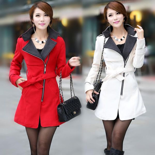 women's trench coats windreama fashion women coat long turn-down collar oblique zipper slim belt abrigo mujer clothes overcoat, Tan;black
women's trench coats windreama fashion women coat long turn-down collar oblique zipper slim belt abrigo mujer clothes overcoat, Tan;black