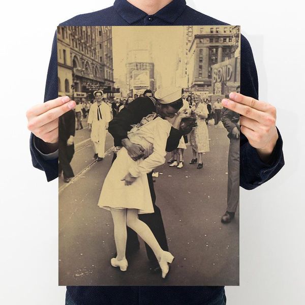 paintings room decoration victory day kiss edition poster vintage kraft paper series bar cafe wall sticker
paintings room decoration victory day kiss edition poster vintage kraft paper series bar cafe wall sticker