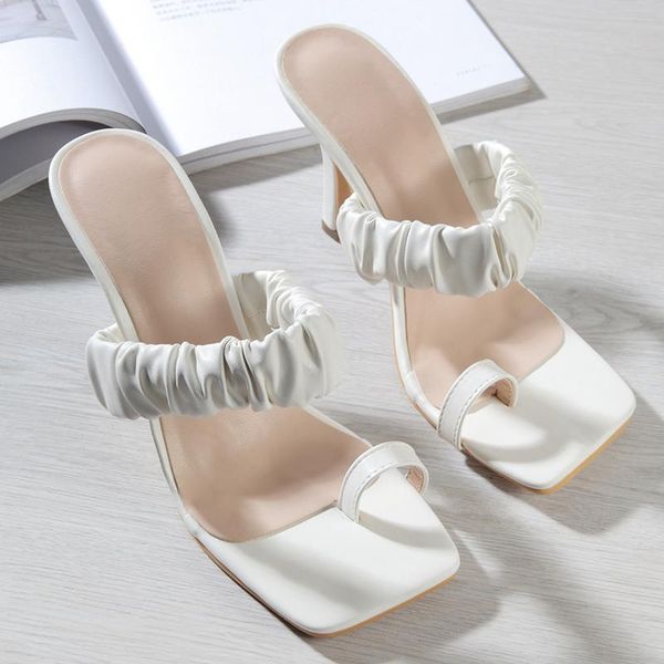 women elegant high heels outdoor flip flops party shoes women slippers square toe white heels slides plus size zapatillas mujer, Black
women elegant high heels outdoor flip flops party shoes women slippers square toe white heels slides plus size zapatillas mujer, Black