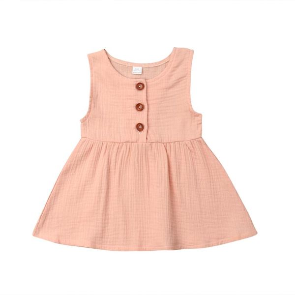 girl's dresses fashion born infant baby girls kids dress button sleeveless cotton casual tank tutu, Red;yellow
girl's dresses fashion born infant baby girls kids dress button sleeveless cotton casual tank tutu, Red;yellow