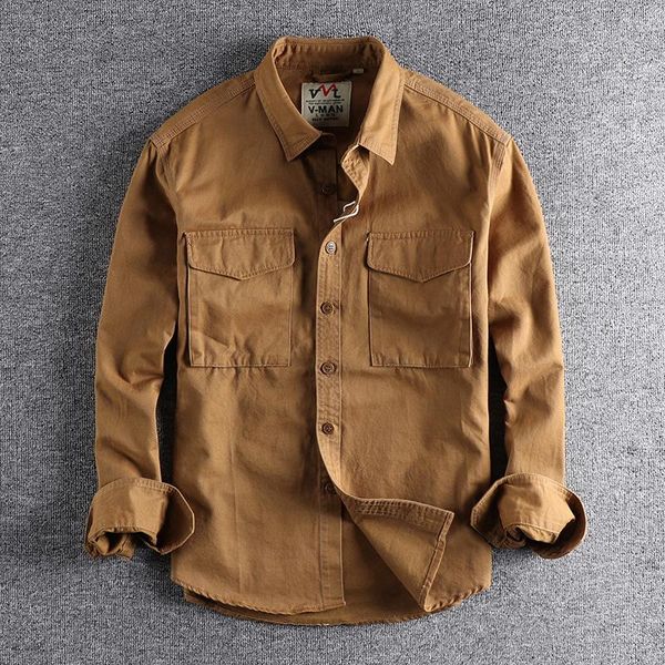 men's casual shirts men clothing 2021 japanese retro tooling pocket shirt cotton long-sleeved loose camisas para hombre, White;black
men's casual shirts men clothing 2021 japanese retro tooling pocket shirt cotton long-sleeved loose camisas para hombre, White;black