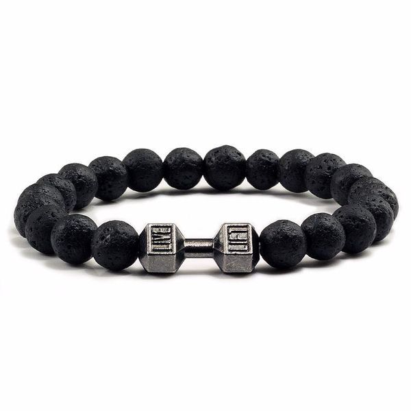 beaded, strands natural black volcanic lava stone dumbbell bracelet fashion matte beads bracelets for women men pulseras mujer bijoux femme
beaded, strands natural black volcanic lava stone dumbbell bracelet fashion matte beads bracelets for women men pulseras mujer bijoux femme