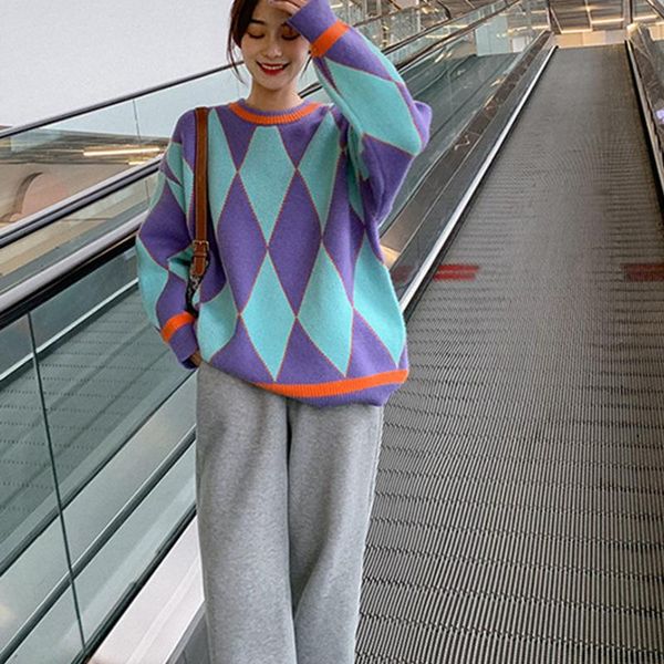 women's sweaters women shirt sweater diamond pullovers geometry pattern long sleeve round neck loose casual knitting pullover, White;black
women's sweaters women shirt sweater diamond pullovers geometry pattern long sleeve round neck loose casual knitting pullover, White;black