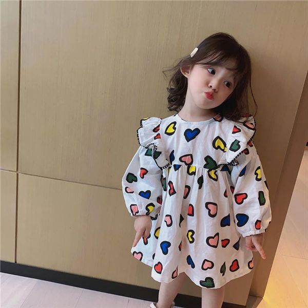 spring summer fashion girls girl dress colorful love long sleeve kids ruffles loose princess party, Red;yellow
spring summer fashion girls girl dress colorful love long sleeve kids ruffles loose princess party, Red;yellow