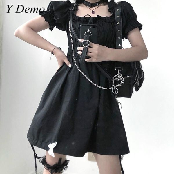casual dresses y demo gothic sweet women dress soft goth square collar elastic ruffles a-line party female 2021, Black;gray
casual dresses y demo gothic sweet women dress soft goth square collar elastic ruffles a-line party female 2021, Black;gray