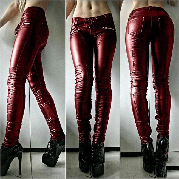 women's pants & capris rivet hip hop black faux pu leather pencil lace up high waist slim skinny streetwear autumn casual trousers wome, Black;white
women's pants & capris rivet hip hop black faux pu leather pencil lace up high waist slim skinny streetwear autumn casual trousers wome, Black;white