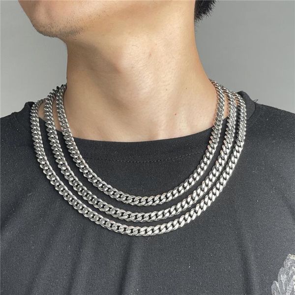 chains cuban chain necklace trendy hip hop titanium steel simple personality street fashion thick necklacezz07, Silver
chains cuban chain necklace trendy hip hop titanium steel simple personality street fashion thick necklacezz07, Silver