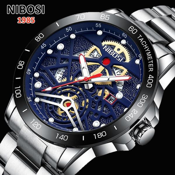 wristwatches nibosi watch men men's quartz watches unique design sport wristwatch male all steel relogio masculino, Slivery;brown
wristwatches nibosi watch men men's quartz watches unique design sport wristwatch male all steel relogio masculino, Slivery;brown