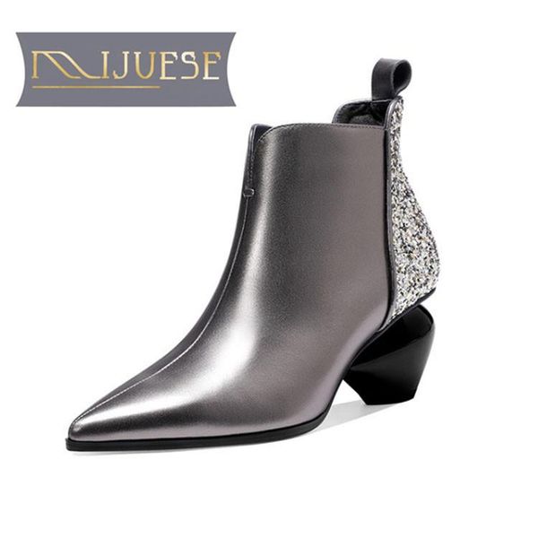 boots mljuese 2021 women ankle cow leather winter short plush pointed toe zipper patchwork high heels female size 42, Black
boots mljuese 2021 women ankle cow leather winter short plush pointed toe zipper patchwork high heels female size 42, Black