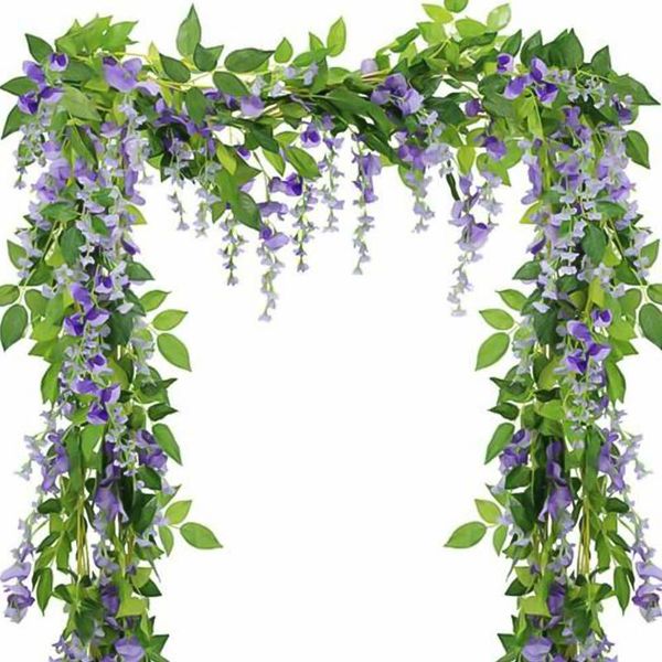 artificial wisteria flower vine garland plant foliage outdoor trailing flowers fake bunches diy home yard decoration decorative & wreaths
artificial wisteria flower vine garland plant foliage outdoor trailing flowers fake bunches diy home yard decoration decorative & wreaths