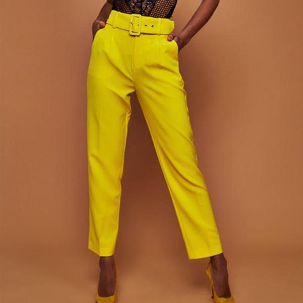 women's pants & capris mobtrs yellow women high waist fashion belted straight leg slacks office lady suit trousers, Black;white
women's pants & capris mobtrs yellow women high waist fashion belted straight leg slacks office lady suit trousers, Black;white